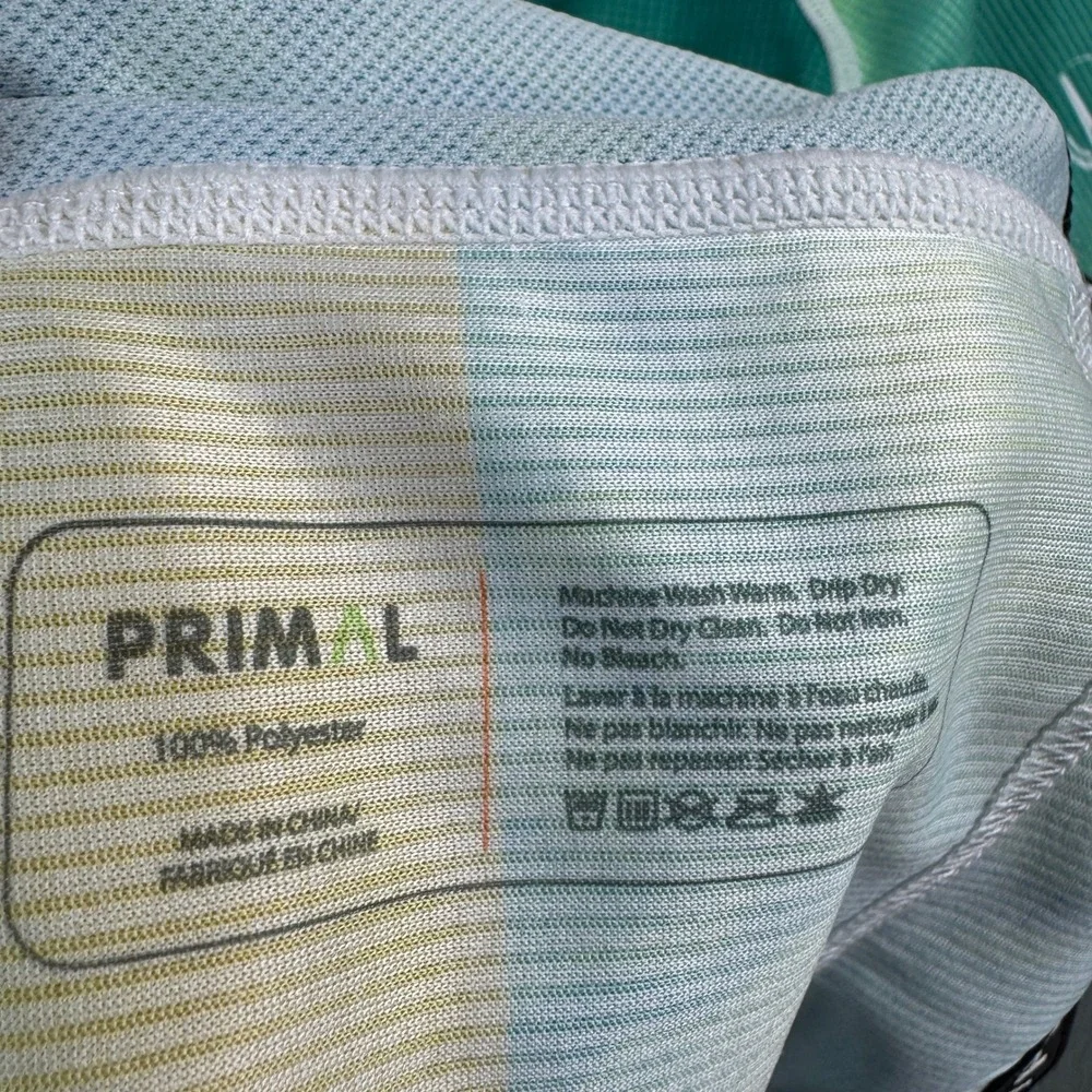 Primal El Tour De Tucson Cycling Jersey Mens XL Race Cut Banner Medicine Teal